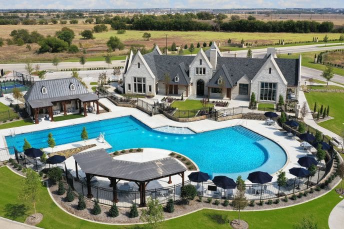 Military family outside their new home in Fort Worth Texas