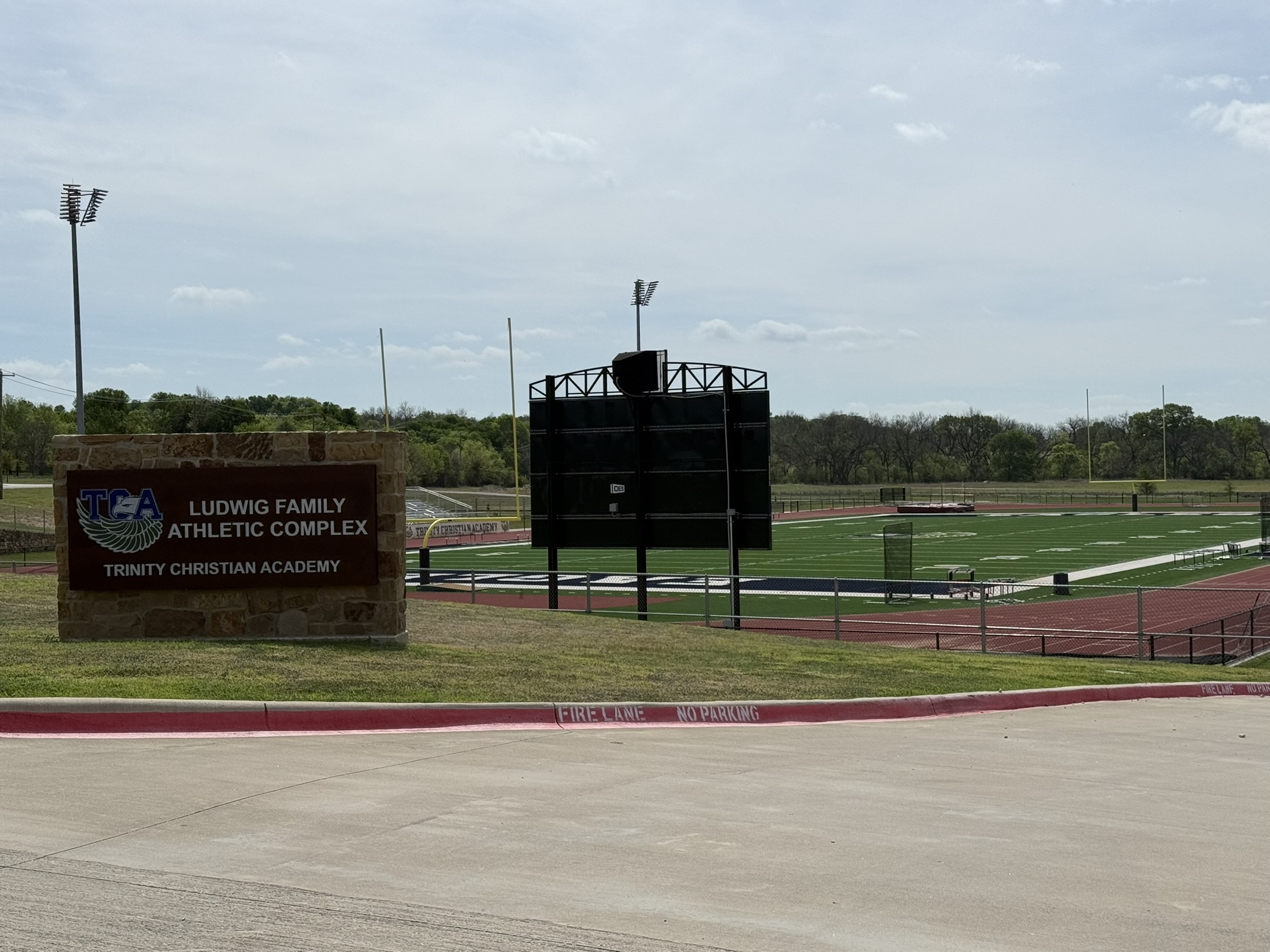 Trinity Christian Academy Eagles football field near Aledo Texas
