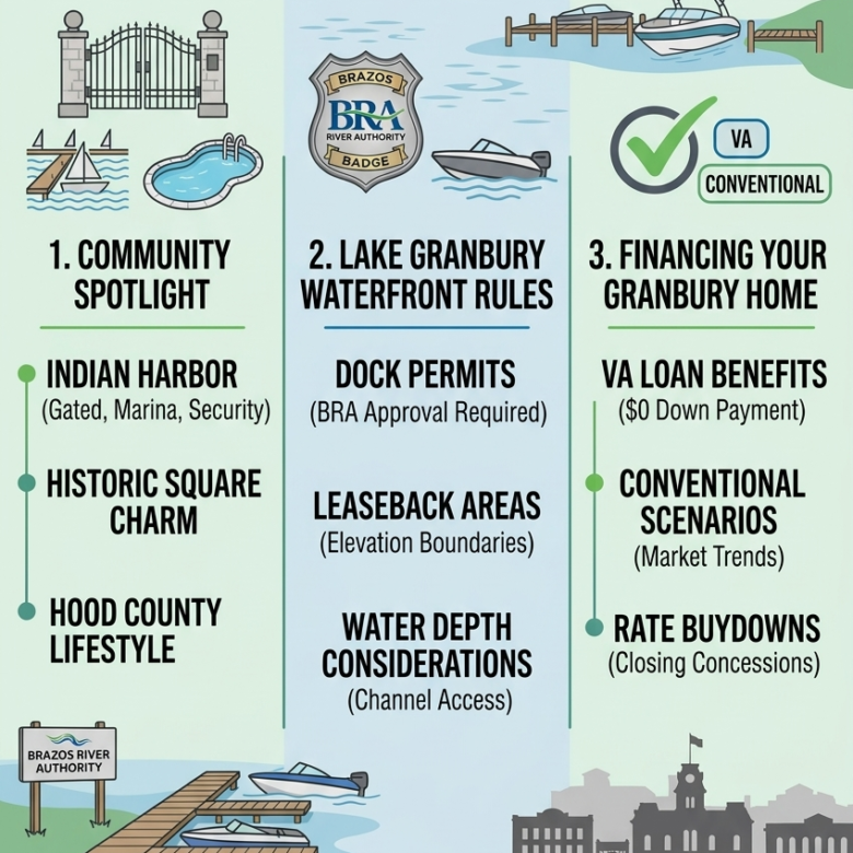Living in Granbury TX: Indian Harbor, Waterfront Property Rules & Hood County Market Guide